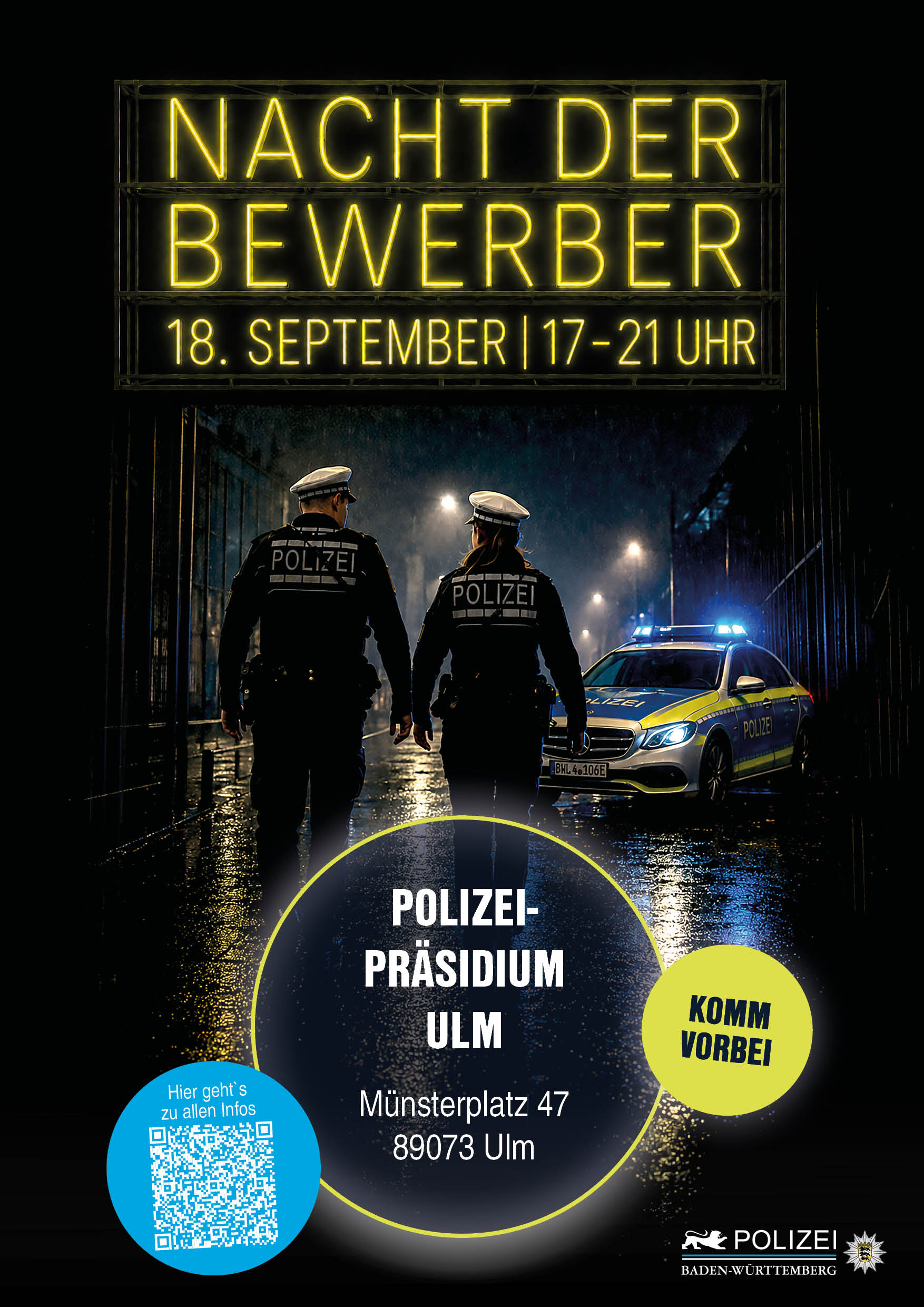 Flyer der Polizei.