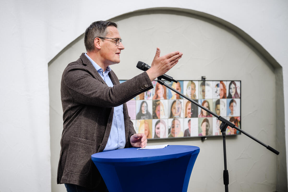 Giengens Oberbürgermeister Dieter Henle am Tag der Deutschen Einheit.